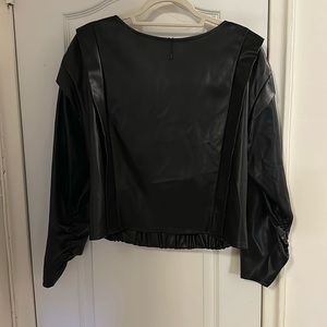 Zara faux leather shirt